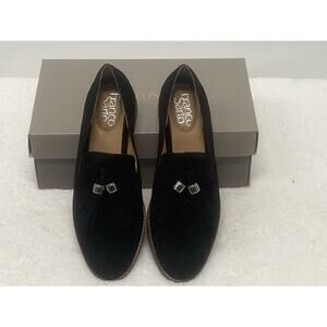 Franco Sarto Women’s Hadden Suede Lesther Tassel Slip On Loafer Shoes Size 6